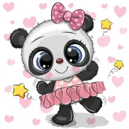 (D) Panda Ballerina 20*20 cm WD2479