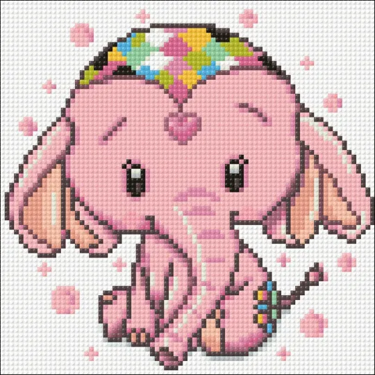 (D) Rosa Elefant 20*20 cm WD2480