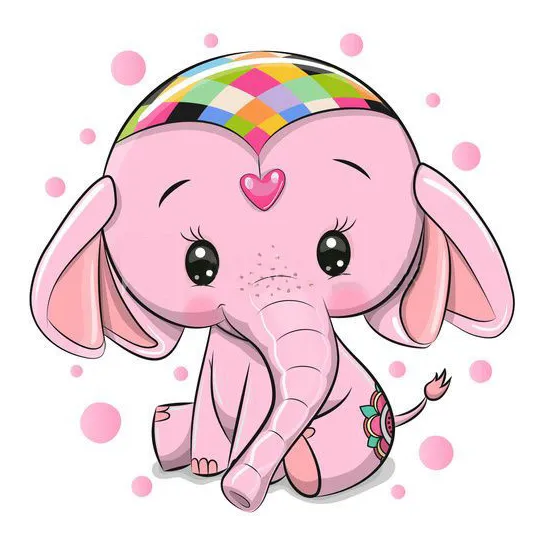 (D) Rosa Elefant 20*20 cm WD2480