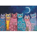 (D) Chats colorés 70*48 cm WD2390