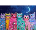 (D) Chats colorés 70*48 cm WD2390