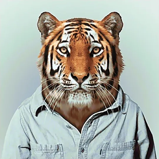 VENTE (Arrêt) Mr Tiger 38 х 38 cm WD258