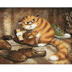 Кот Чистит Ботинки WD260