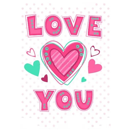 SALE (Discontinued) Love You 27*38 cm WD2314