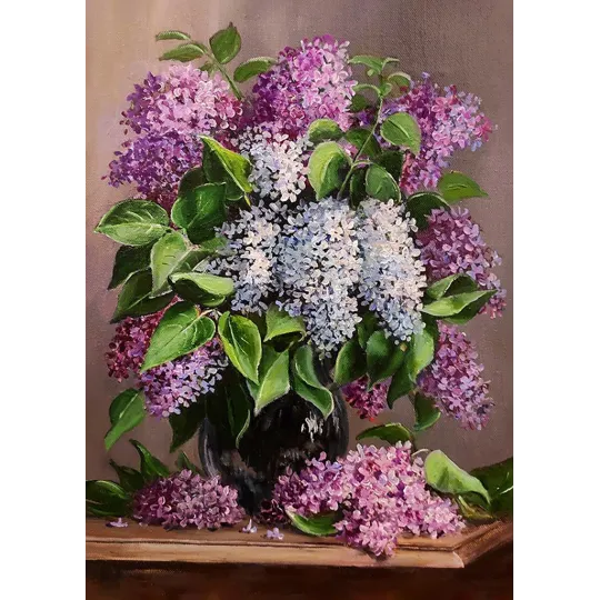 A bouquet of lilacs 50*70 cm WD2663