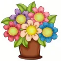 (Discontinued)Bouquet 20*20 cm WD297