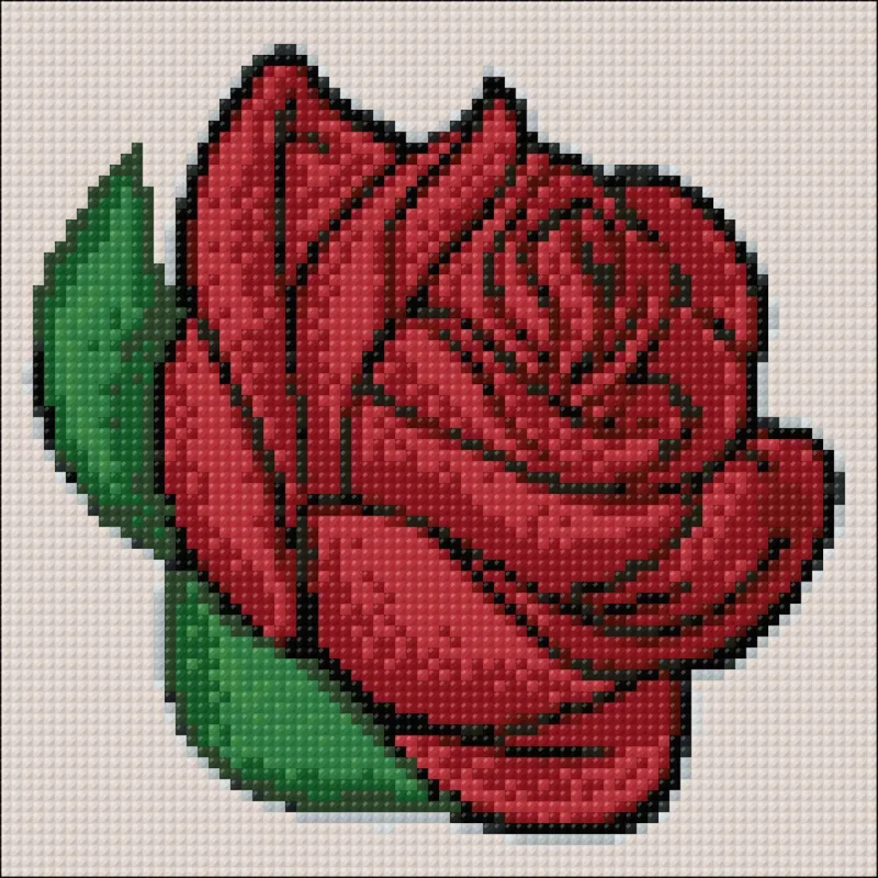 VENTE (Arrêté) Bouton de Rose 20*20 cm WD299