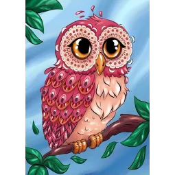 (D) Chouette colorée 27*38 cm WD2491