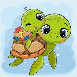 Petites tortues 20*20 cm WD2527
