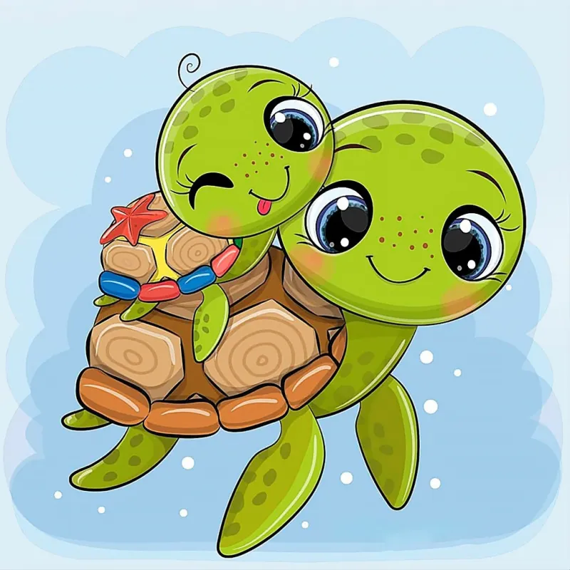 Little Turtles 20*20 cm WD2527 (D)