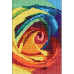 (D) Rose Arc-en-ciel 20*30 cm WD023