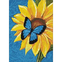 (D) Drugelis ir saulėgrąža 27*38 cm WD031
