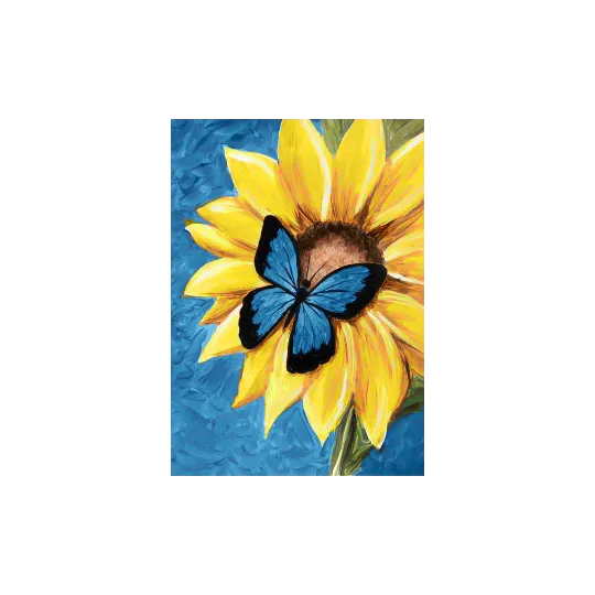 Papillon et Tournesol 27*38 cm WD031