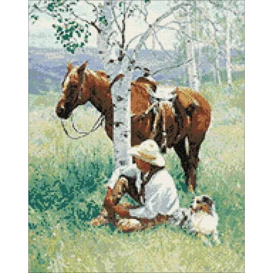 SONDERANGEBOT (Nicht mehr im Sortiment) Jäger in Ruhe 38*48 cm WD159