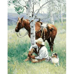 PARDAVIMAS Medžiotojas ilsisi 38*48 cm WD159 (D)