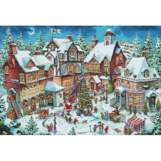 (D) Weihnachtsgetümmel 100*68 cm WD2429