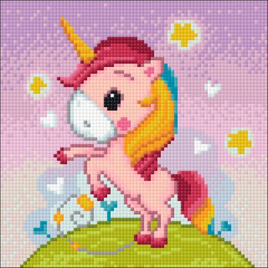 Verspieltes Einhorn 20 * 20 cm WD2531