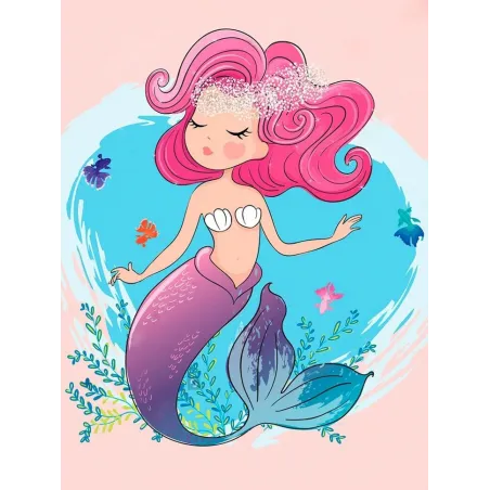 (D) La petite sirène 30*40 WD3010