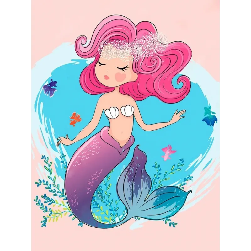 (D) La petite sirène 30*40 WD3010