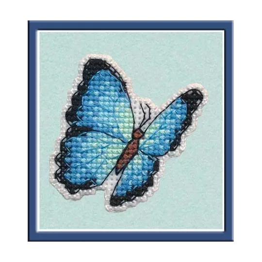 (Discontinué) Badge-Bleu Morpho S1172