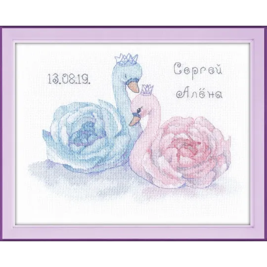 Échantillon de mariage. Cygnes S1226