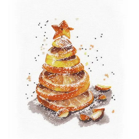 Orange Weihnachtsbaum S1448