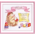 SALE Hedgehog Sampler (girl) S914 (D)
