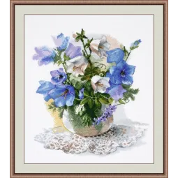 Himmelblau Glockenblume Ring S925