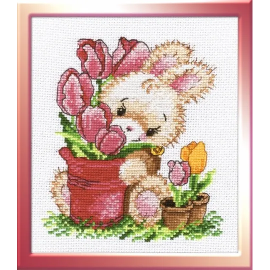 Rabbit with Tulips S715 (ES)