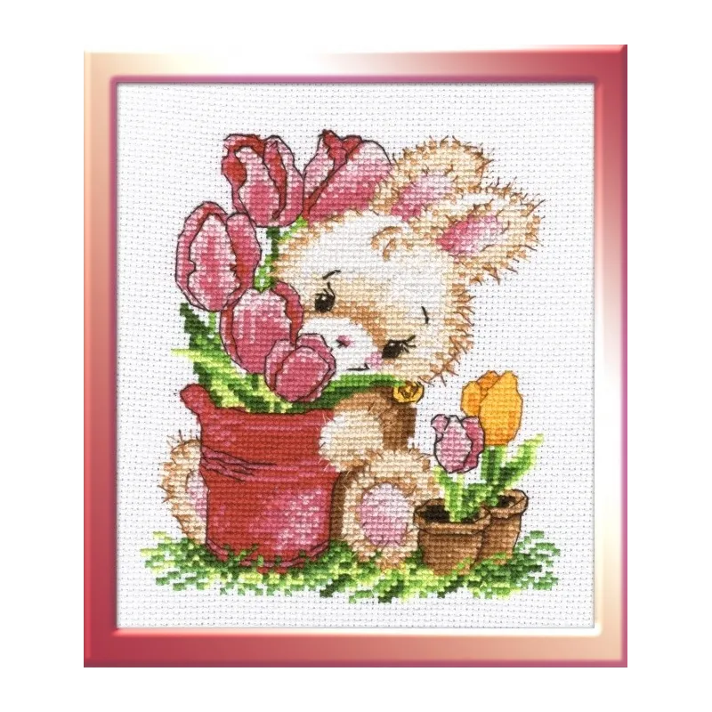 Rabbit with Tulips S715 (ES)