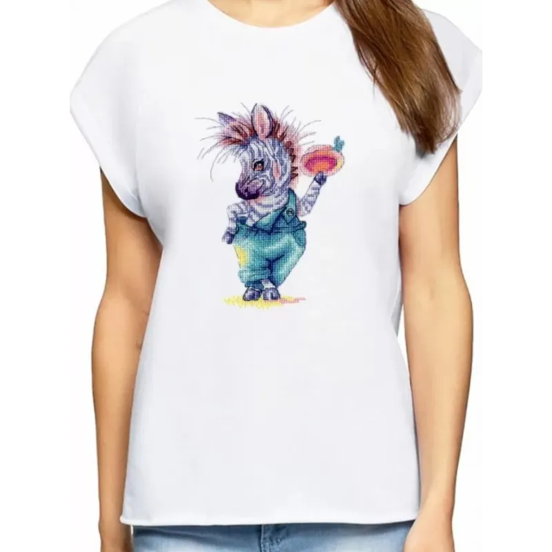 Cross stitch kit "Mr. Zebra" 16.3×11.8 cm S/VN006