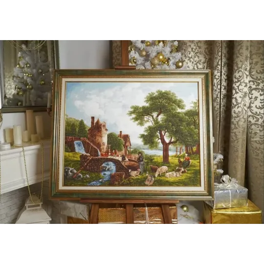Cross stitch kit "Water Mill. 1809" 59.7 × 77.2 cm S/MK072