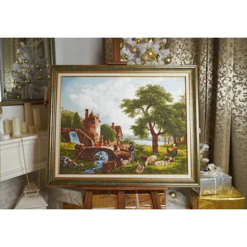 Cross stitch kit "Water Mill. 1809" 59.7 × 77.2 cm S/MK072