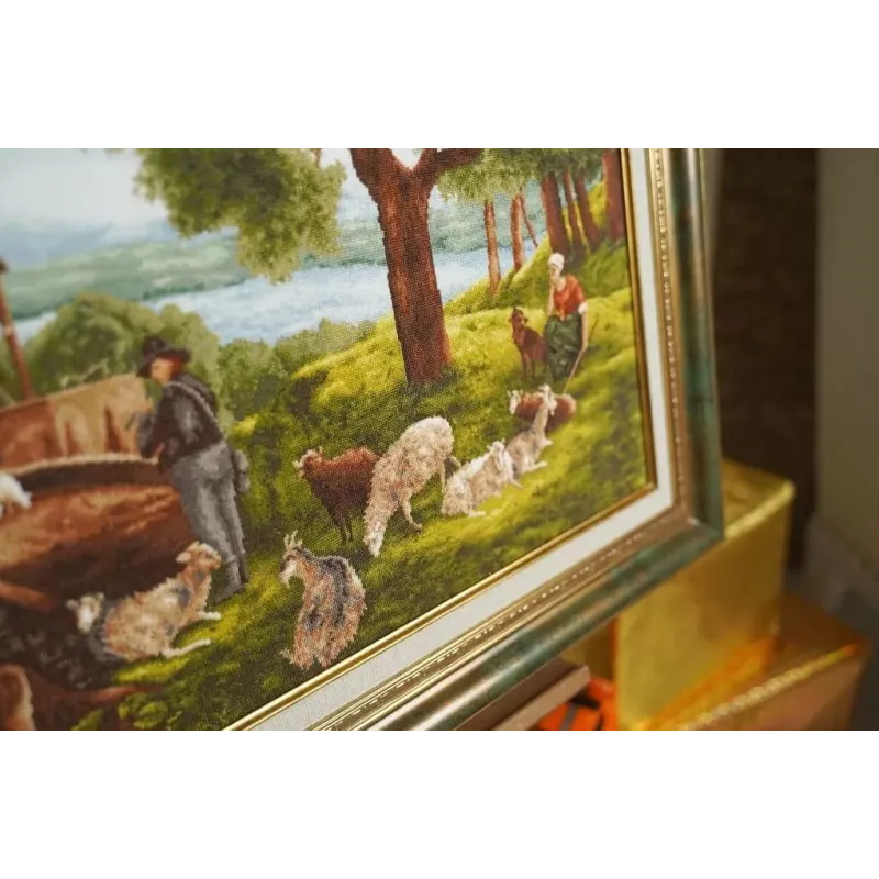 Kreuzstich-Set "Wassermühle. 1809" 59.7 × 77.2 cm S/MK072