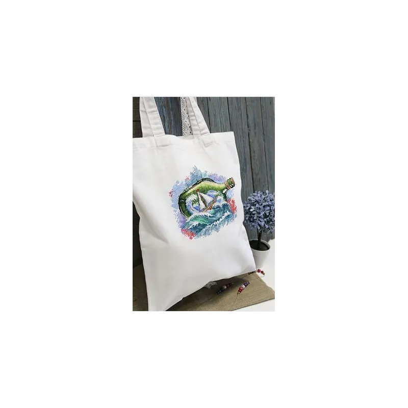 Wasserlöslicher Canvas Kreuzstich-Set Sea message SV-684
