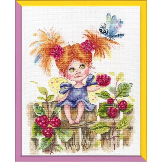 Cross stitch kit "Raspberry fairy" 30.5×23.5 cm S/VK071