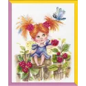 Cross stitch kit "Raspberry fairy" 30.5×23.5 cm S/VK071