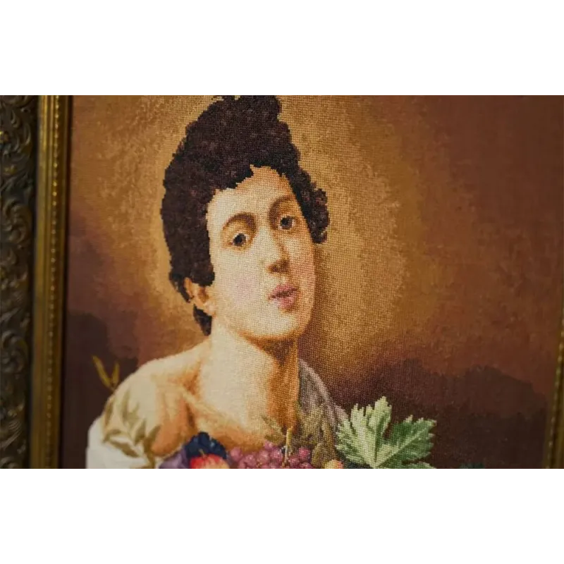 Kreuzstich-Set "Junge mit einem Obstkorb" 45×36.5 cm 1593 S/MK022