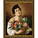 Cross stitch kit "Boy with a Basket of Fruit" 45×36.5 cm 1593 S/MK022