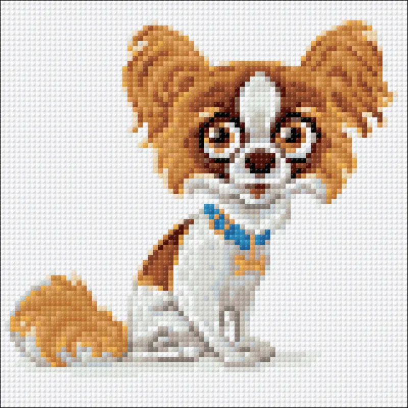 Papillon dog 20*20 WD3023