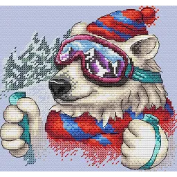 Wasserlöslicher Canvas Cross Stich Kit Stilvoller Skifahrer SV-685