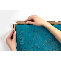 (S) Деревянная карта Wizardi одноуровневая разноцветная XL WM-3188