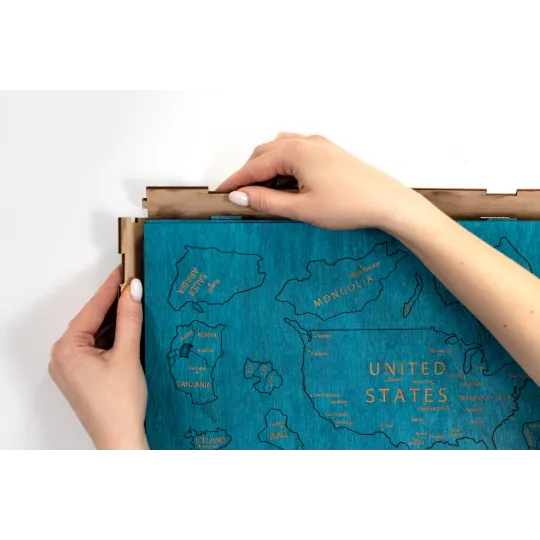 (S) Wizardi wooden map one-level multicolor XL WM-3188