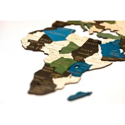 (S) Деревянная карта Wizardi одноуровневая разноцветная XL WM-3188