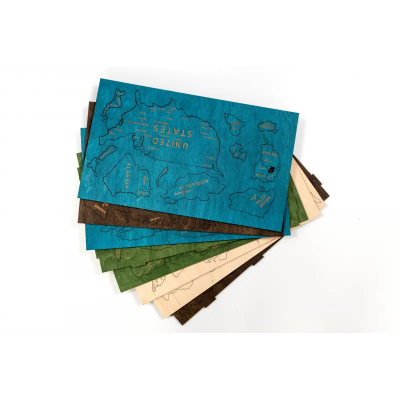 Carte en bois Wizardi à un niveau multicolore XL WM-3188