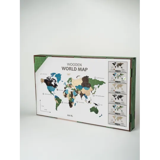 (S) Wizardi wooden map one-level multicolor XL WM-3188