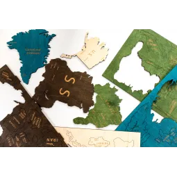 Carte en bois Wizardi multiniveau multicolore L WM-3190