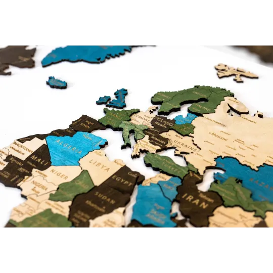 (S) Wizardi wooden map multilevel multicolor XL WM-3191