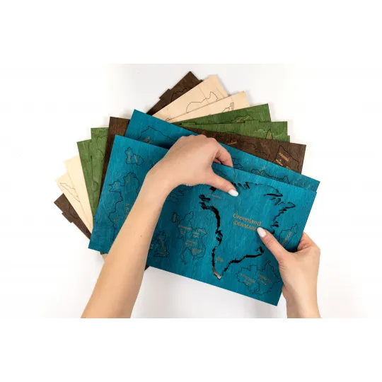 (S) Wizardi wooden map multilevel multicolor XL WM-3191