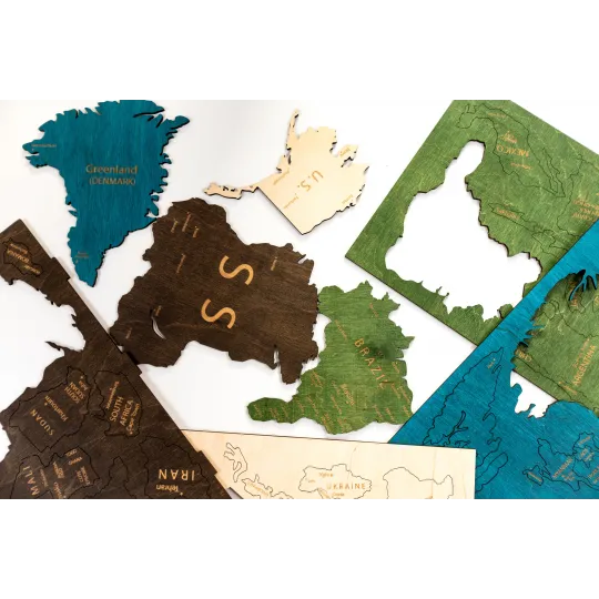 (S) Wizardi wooden map multilevel multicolor XL WM-3191